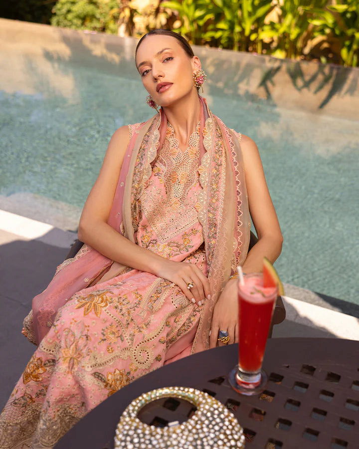 Faiza Saqlain ZInnia Luxury Lawn'25 Peony