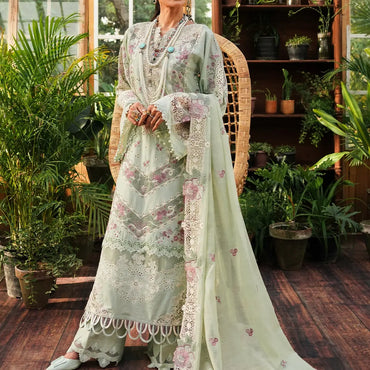 Kahf Luxury Lawn'24 KLE-01A Margarita - Mohsin Saeed Fabrics