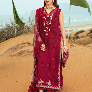 Saira Shakira By Crimson Lawn'24 Lillie de Jong-Cherry 3A - Mohsin Saeed Fabrics