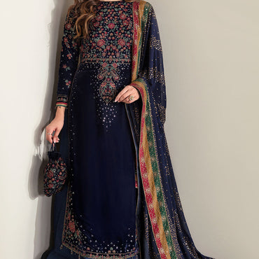 EMBROIDERED VELVET FORMAL VF-2005