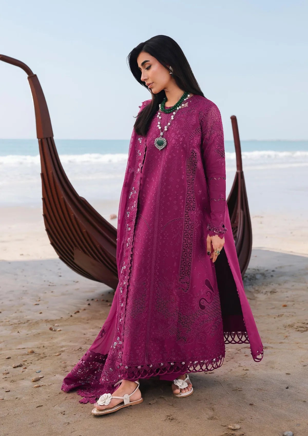 Qalamkar Sahil Luxury Lawn‘26 SA-01 Zara