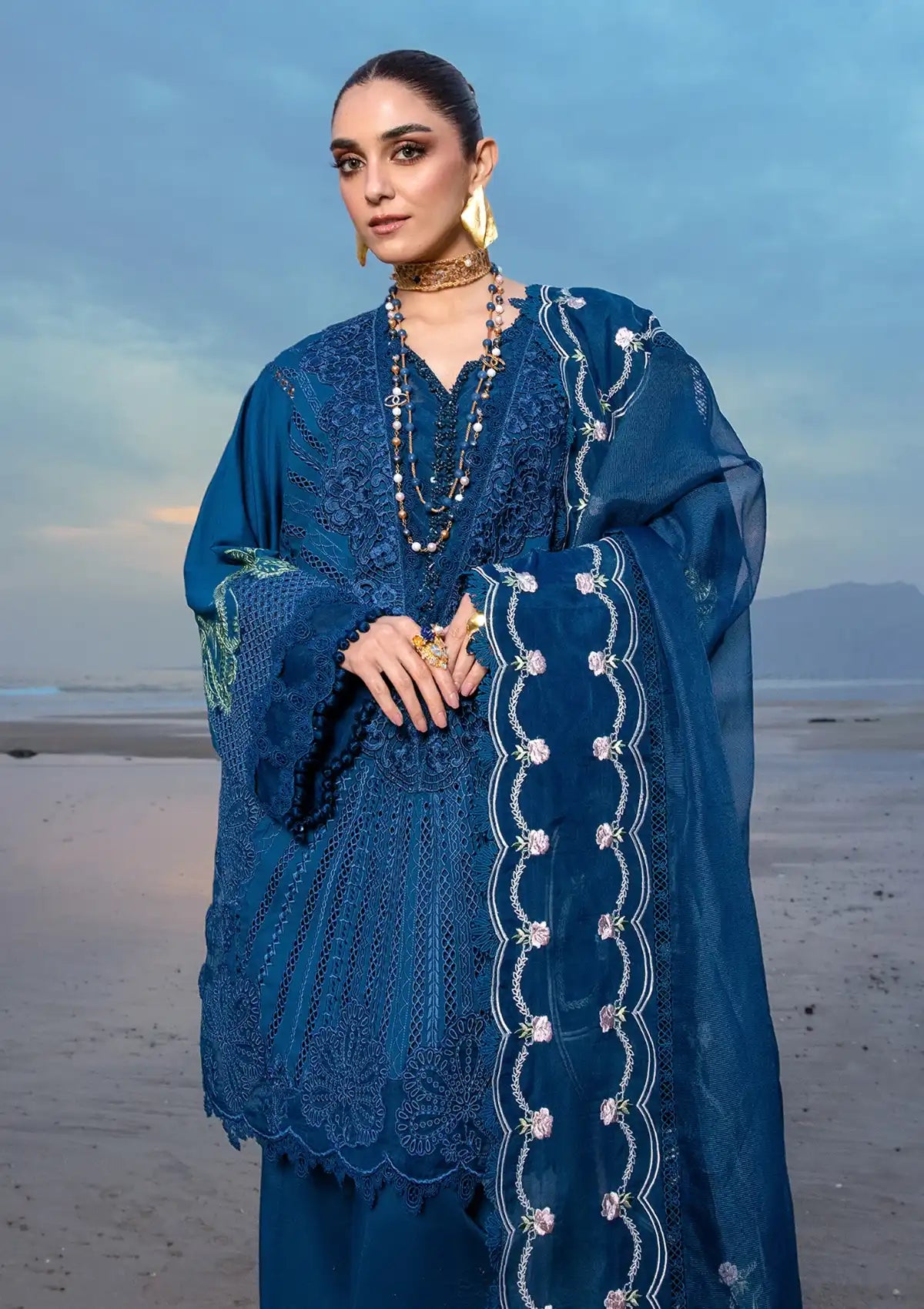 Saira Shakira By Crimson Lawn'24 Ulysses-Midnight 2B - Mohsin Saeed Fabrics