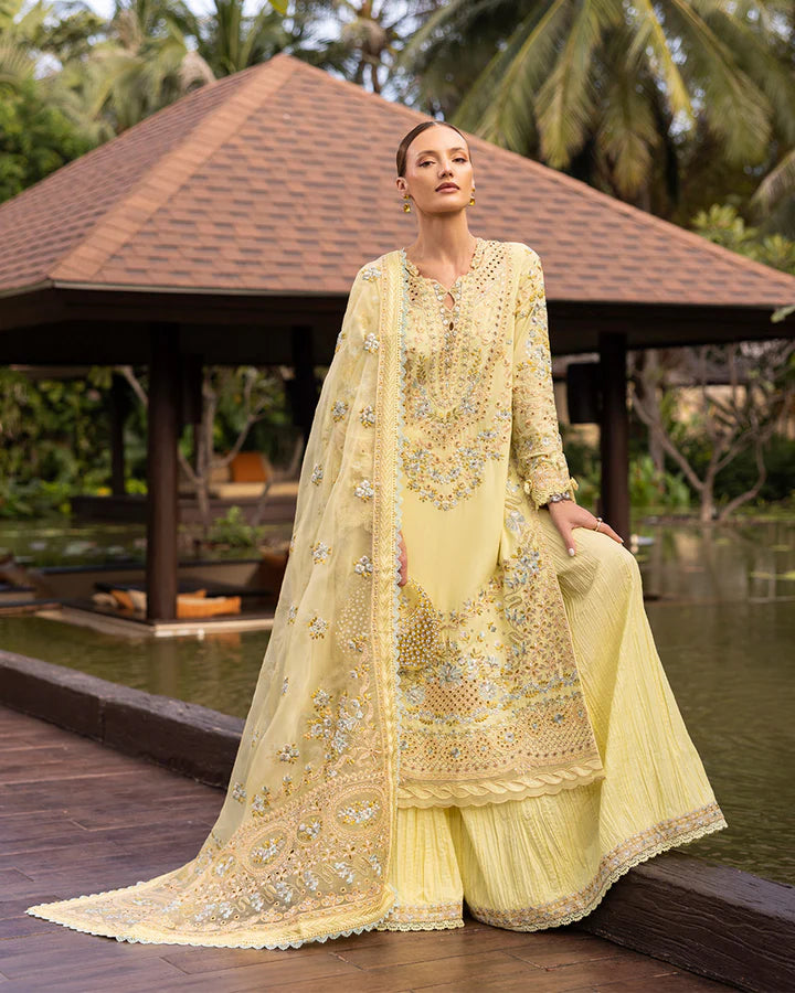 Faiza Saqlain ZInnia Luxury Lawn'25 Azalea