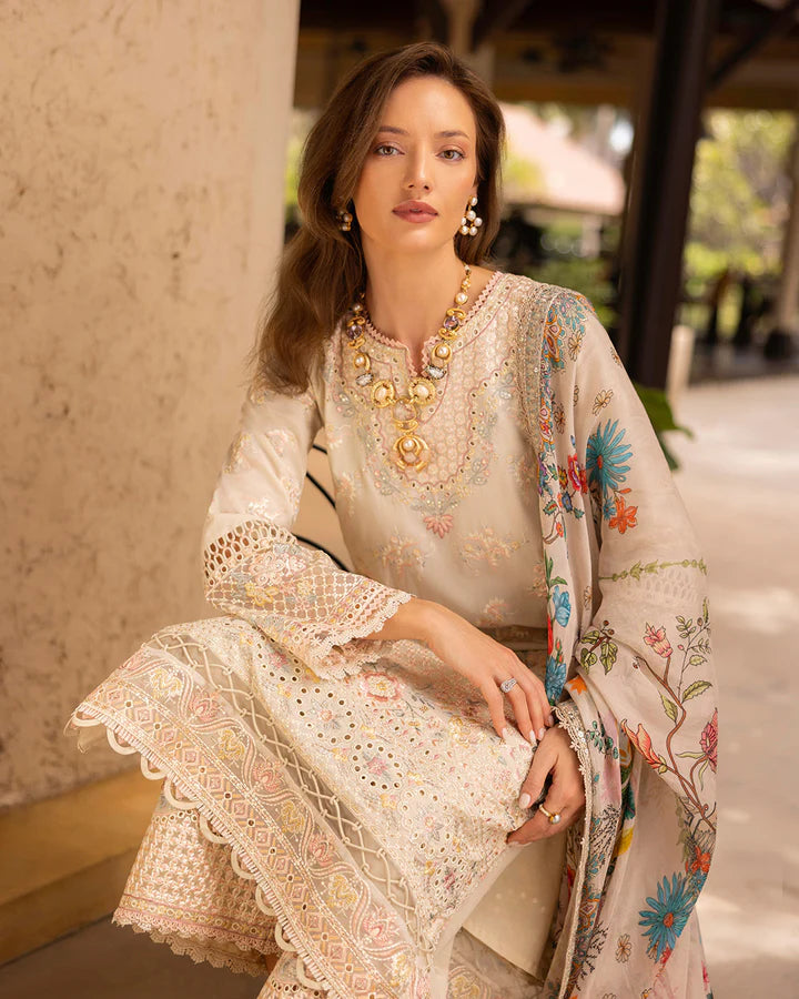Faiza Saqlain ZInnia Luxury Lawn'25 Delilah