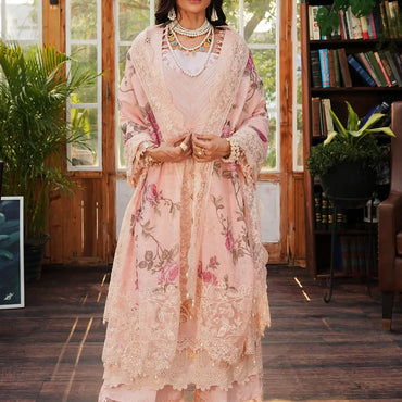 Kahf Luxury Lawn'24 KLE-05B Coralyn - Mohsin Saeed Fabrics