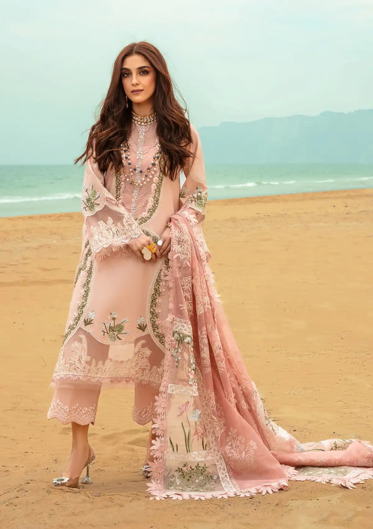 Saira Shakira By Crimson Lawn'24 Winds of Eden-Rose 6B - Mohsin Saeed Fabrics