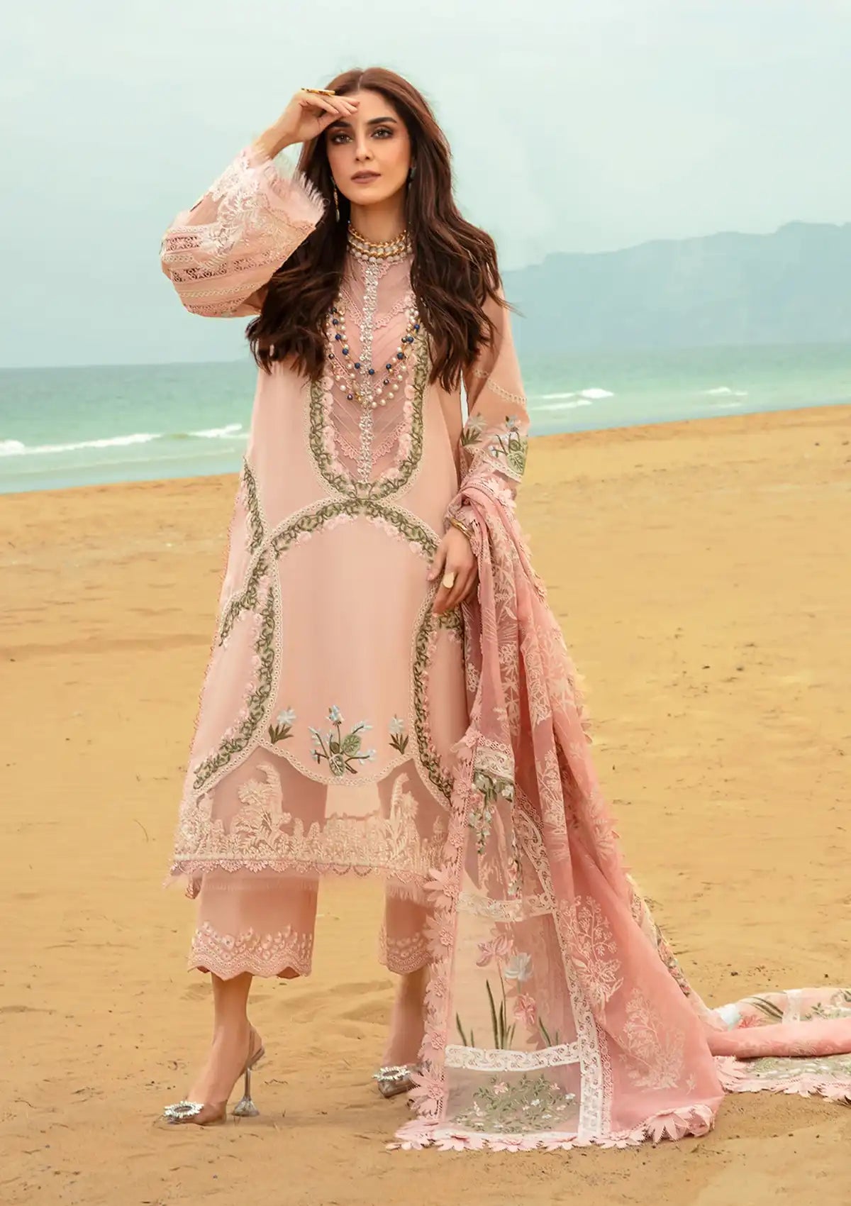 Saira Shakira By Crimson Lawn'24 Winds of Eden-Rose 6B - Mohsin Saeed Fabrics