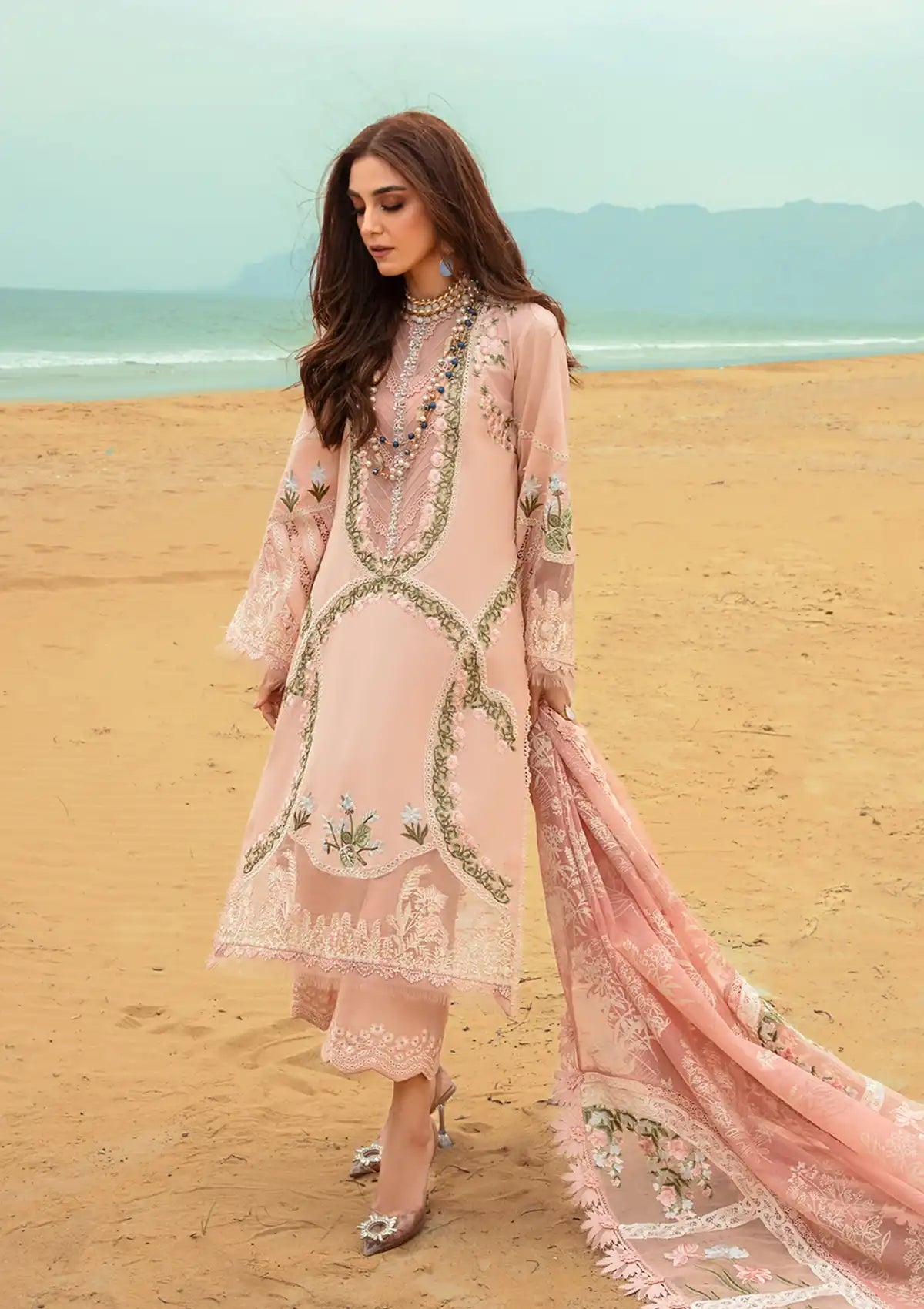 Saira Shakira By Crimson Lawn'24 Winds of Eden-Rose 6B - Mohsin Saeed Fabrics