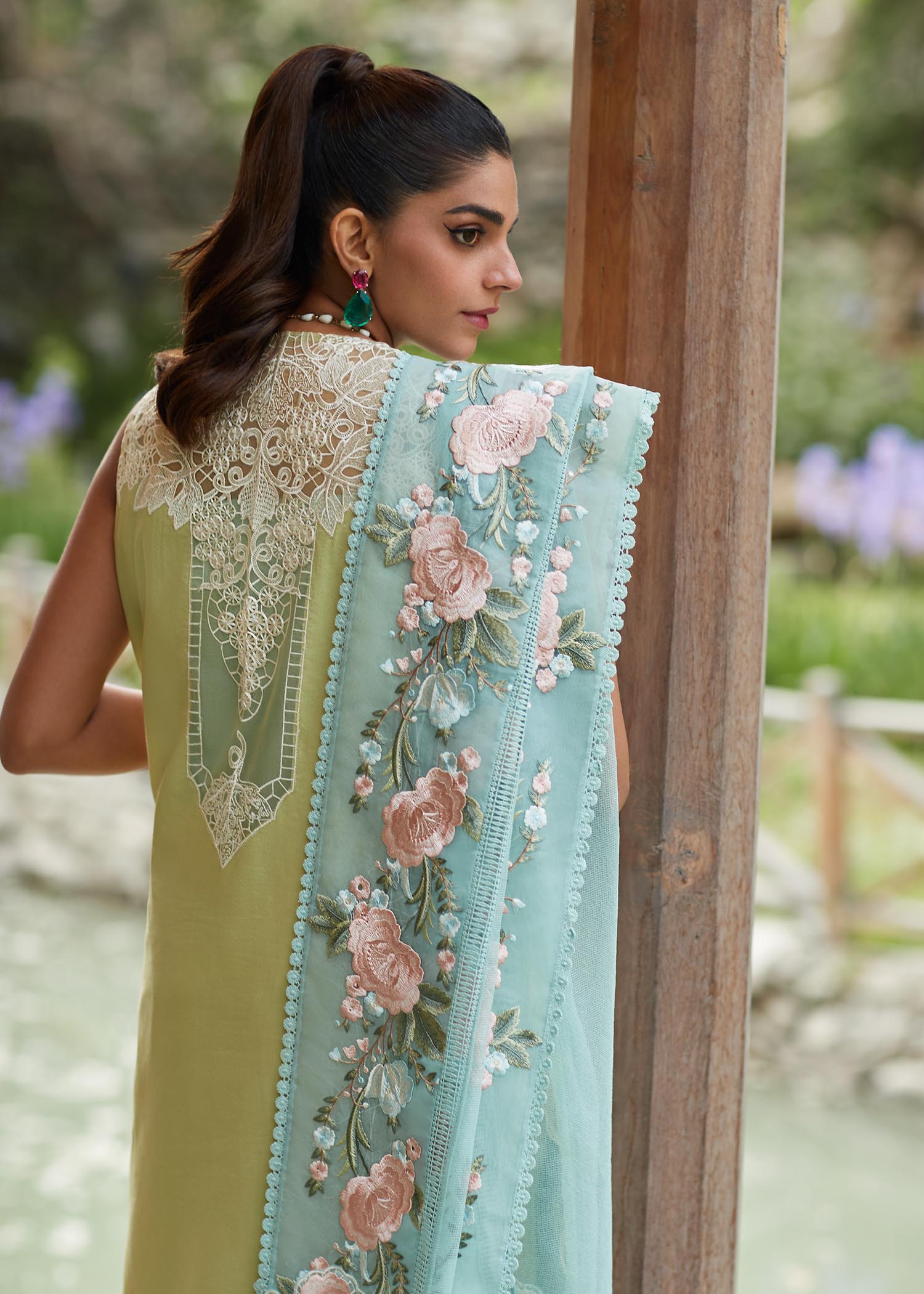 Crimson X Saira Shakira Eid Luxury Lawn'23 Mountain Love - D6 B