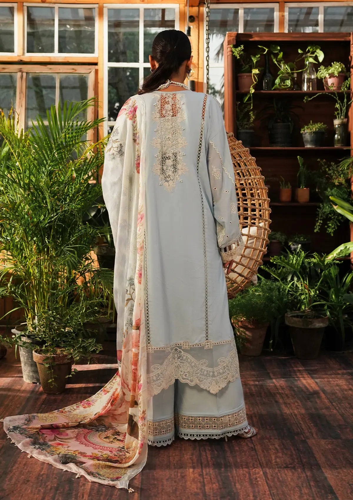 Kahf Luxury Lawn'24 KLE-03B Heaven - Mohsin Saeed Fabrics