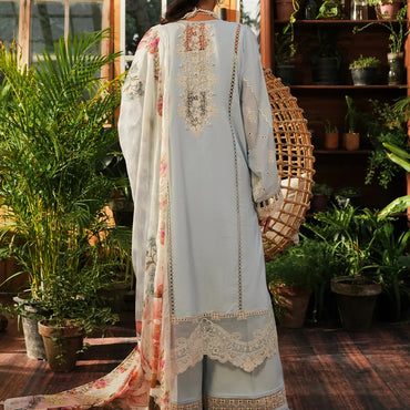 Kahf Luxury Lawn'24 KLE-03B Heaven - Mohsin Saeed Fabrics