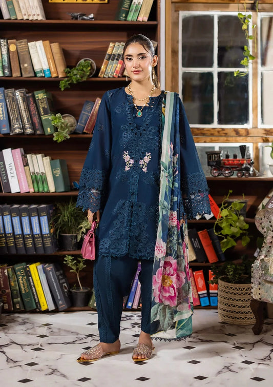 Elaf Ecraft Chikankari Chiffon '25 Eec-4B Serenaire