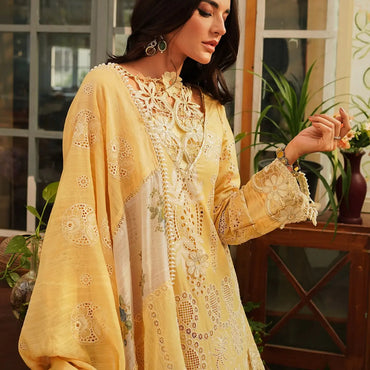 Kahf Luxury Lawn'24 KLE-02 Sun Kissed - Mohsin Saeed Fabrics