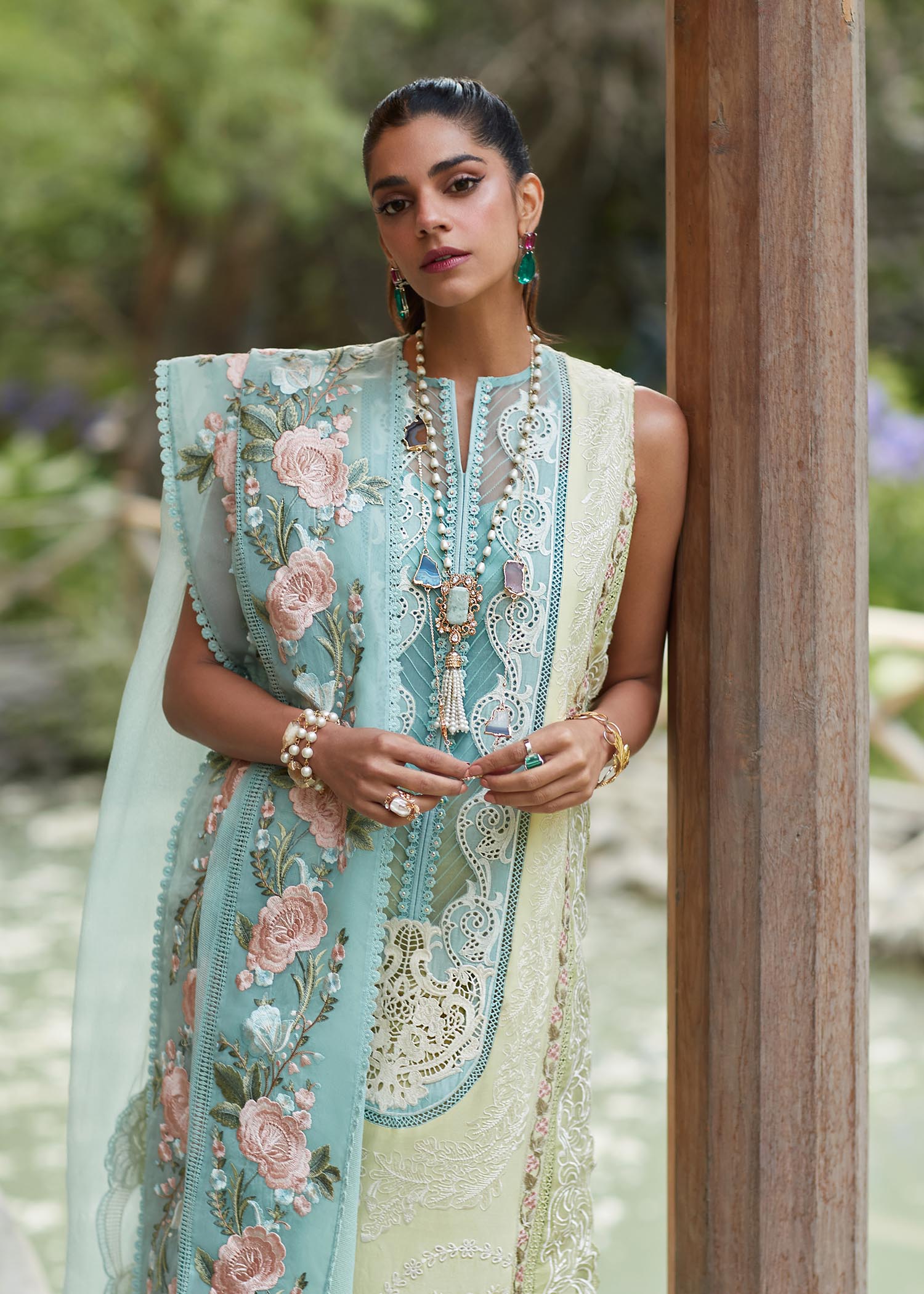 Crimson X Saira Shakira Eid Luxury Lawn'23 Mountain Love - D6 B