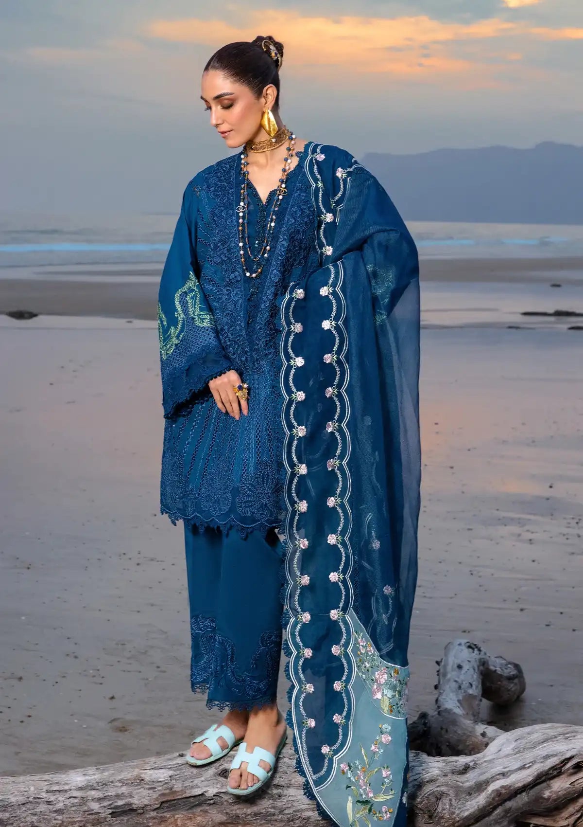 Saira Shakira By Crimson Lawn'24 Ulysses-Midnight 2B - Mohsin Saeed Fabrics