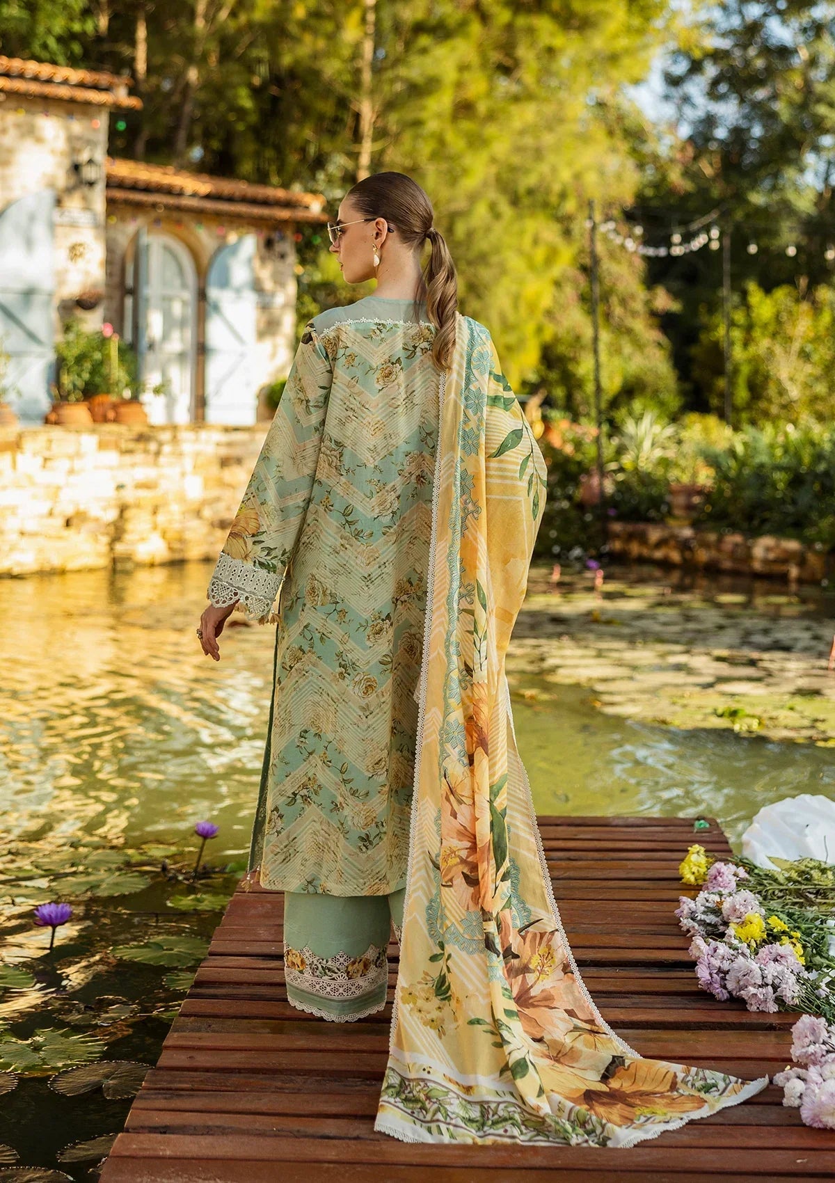 Elaf Chikankari Lawn'25 ELK-06A PISTACHIO DREAMS