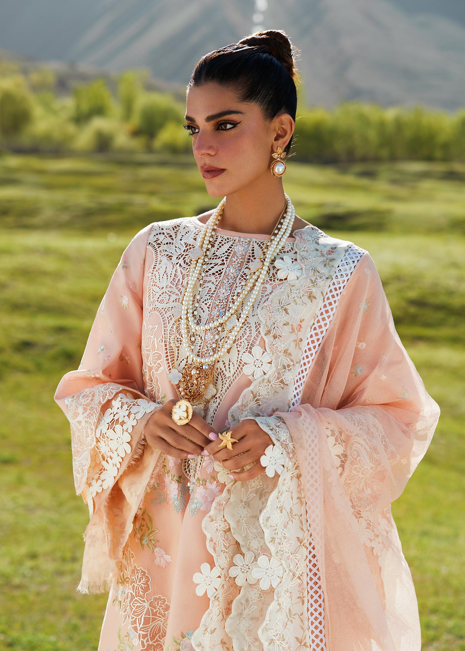 Crimson X Saira Shakira Eid Luxury Lawn'23 Summer in the Meadows - D1 B