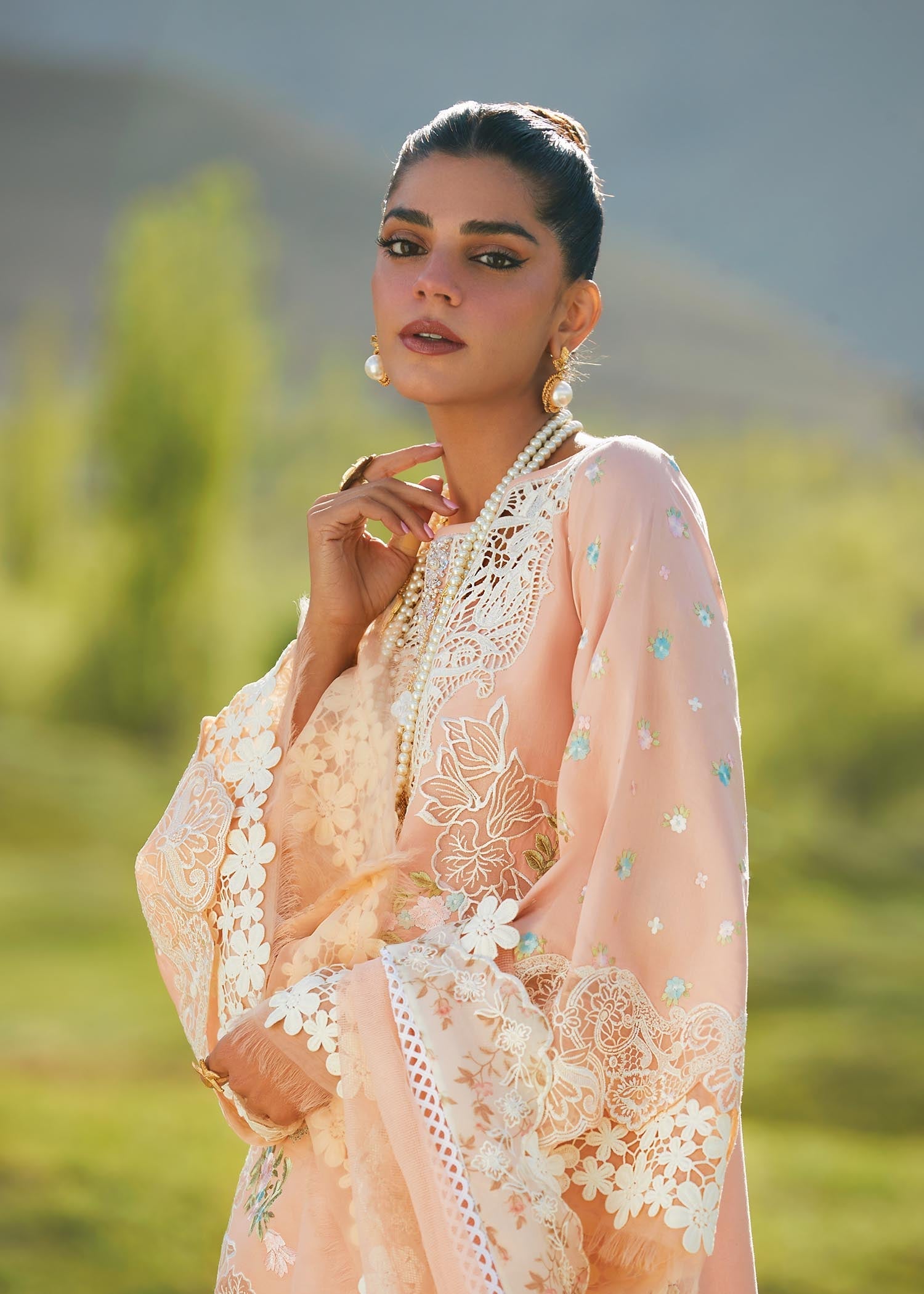 Crimson X Saira Shakira Eid Luxury Lawn'23 Summer in the Meadows - D1 B