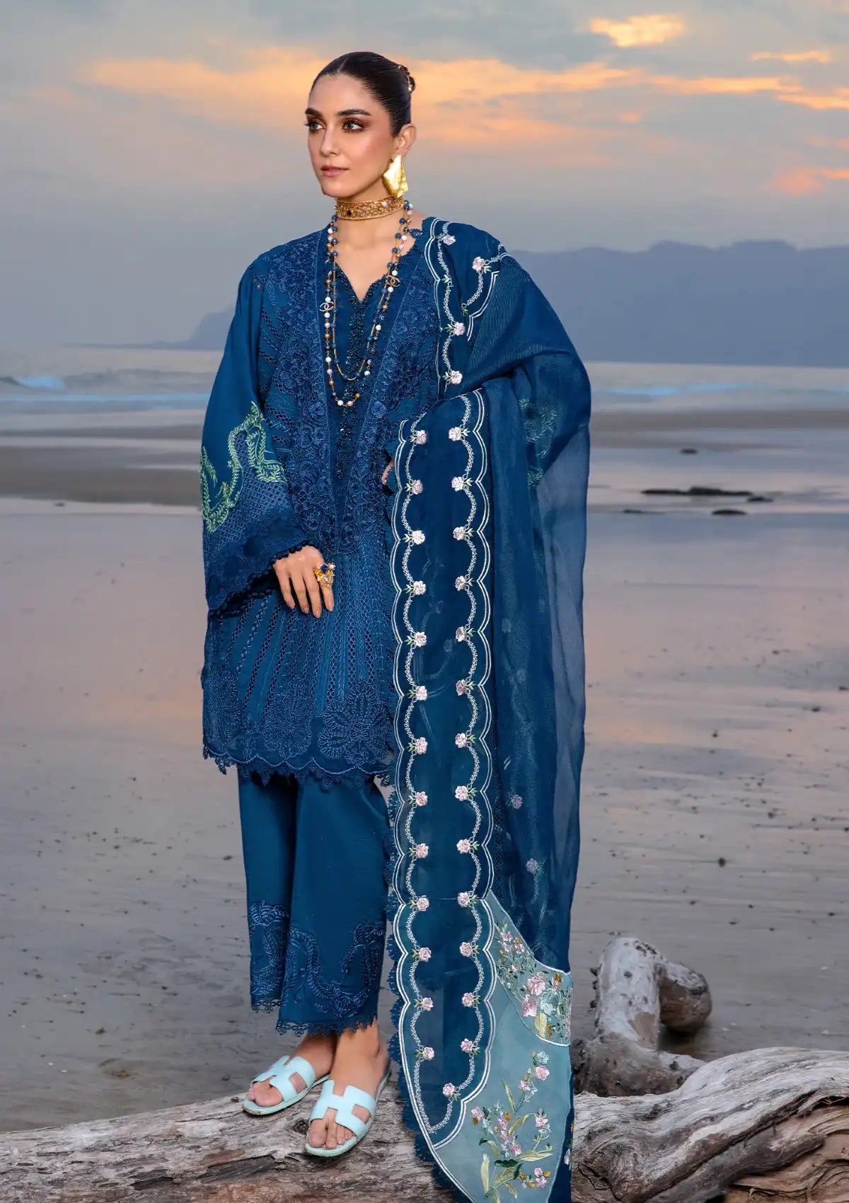 Saira Shakira By Crimson Lawn'24 Ulysses-Midnight 2B - Mohsin Saeed Fabrics