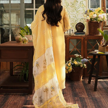 Kahf Luxury Lawn'24 KLE-02 Sun Kissed - Mohsin Saeed Fabrics