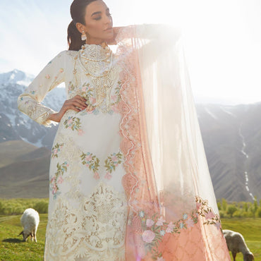 Crimson X Saira Shakira Eid Luxury Lawn'23 Summer in the Meadows - D1 A