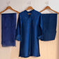 Raw Silk 2pcs  Stitched(Royal Blue)