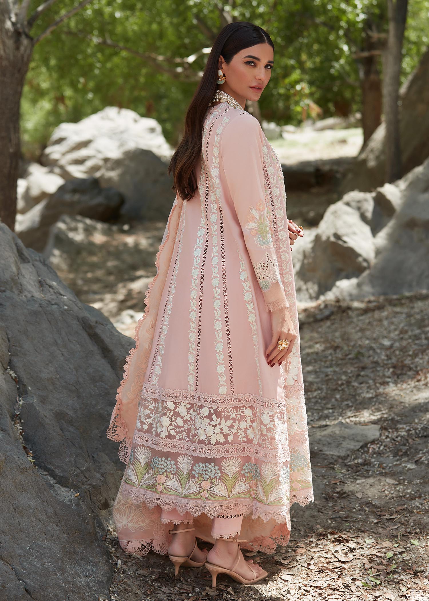 Crimson X Saira Shakira Eid Luxury Lawn'23 Chikkankari Affair - D2 B