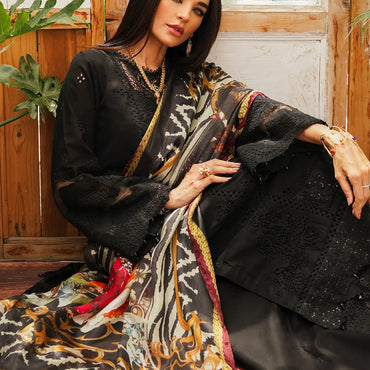 Kahf Luxury Lawn'24 KLE-06 Mystery - Mohsin Saeed Fabrics