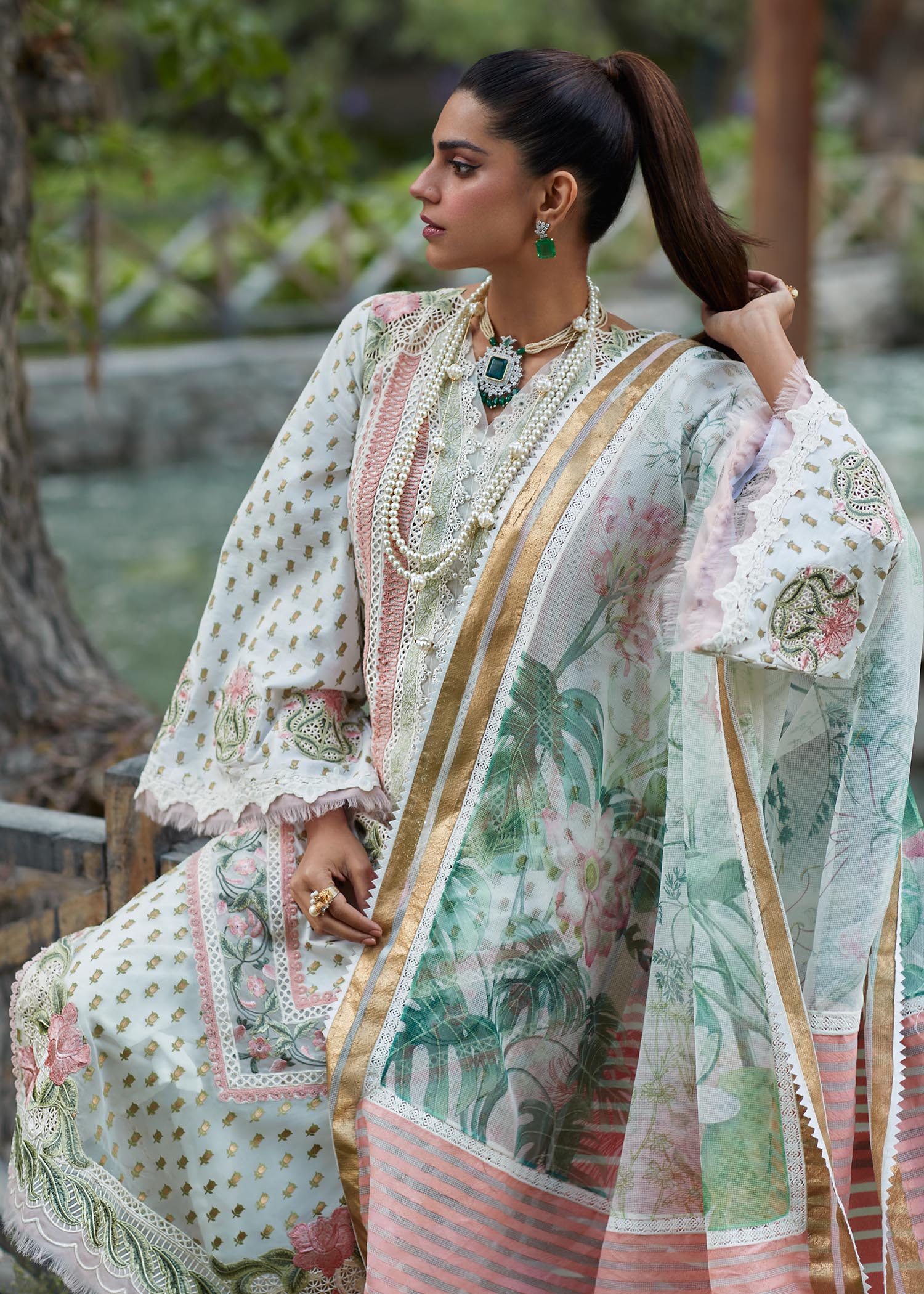 Crimson X Saira Shakira Eid Luxury Lawn'23 Shigar - D5 A