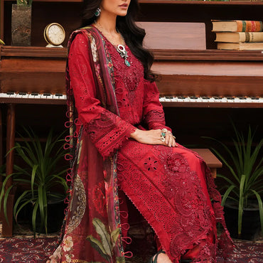 Kahf Luxury Lawn'24 KLE-04 Valentino - Mohsin Saeed Fabrics