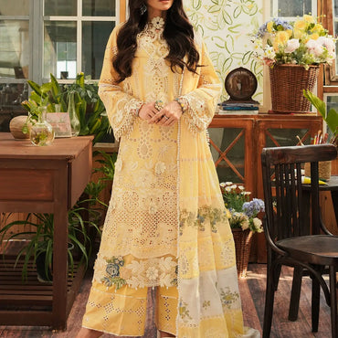 Kahf Luxury Lawn'24 KLE-02 Sun Kissed - Mohsin Saeed Fabrics