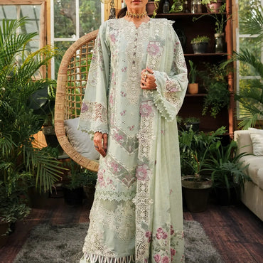 Kahf Luxury Lawn'24 KLE-01A Margarita - Mohsin Saeed Fabrics