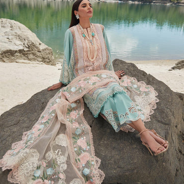 Crimson X Saira Shakira Eid Luxury Lawn'23 Mountain Love - D6 A