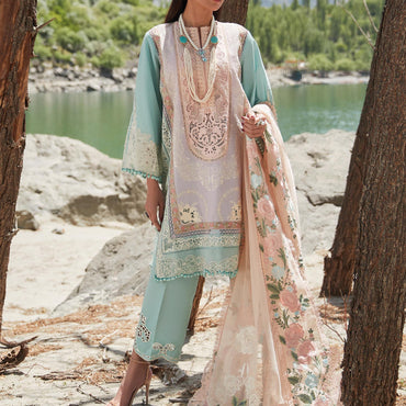 Crimson X Saira Shakira Eid Luxury Lawn'23 Mountain Love - D6 A