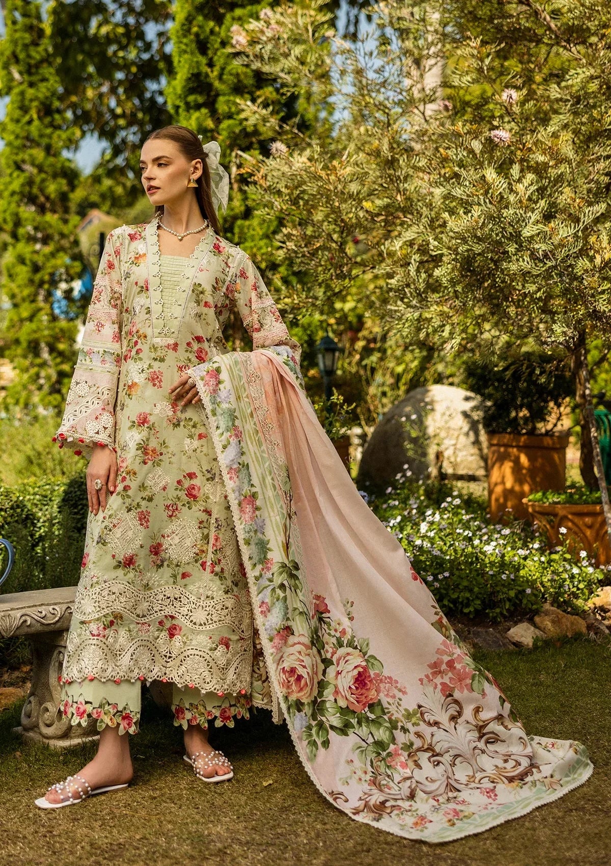 Elaf Chikankari Lawn'25 ELK-04A DEAR PARADISE