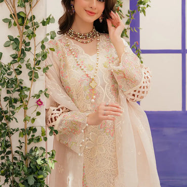 Mahnur Allenura Luxury Lawn'24 ALLORA - Mohsin Saeed Fabrics