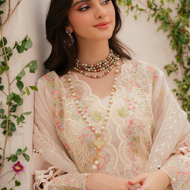 Mahnur Allenura Luxury Lawn'24 ALLORA - Mohsin Saeed Fabrics