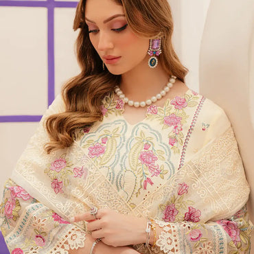 Mahnur Allenura Luxury Lawn'24 AMOUR - Mohsin Saeed Fabrics