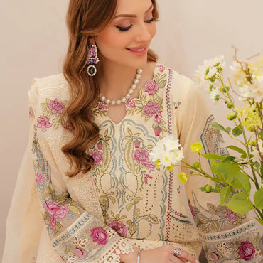 Mahnur Allenura Luxury Lawn'24 AMOUR - Mohsin Saeed Fabrics