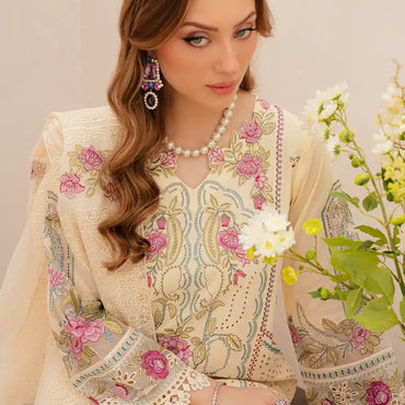 Mahnur Allenura Luxury Lawn'24 AMOUR - Mohsin Saeed Fabrics