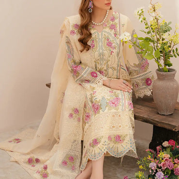 Mahnur Allenura Luxury Lawn'24 AMOUR - Mohsin Saeed Fabrics