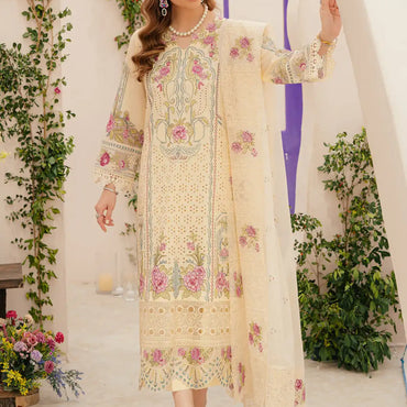 Mahnur Allenura Luxury Lawn'24 AMOUR - Mohsin Saeed Fabrics