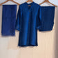 Raw Silk 2pcs  Stitched(Royal Blue)