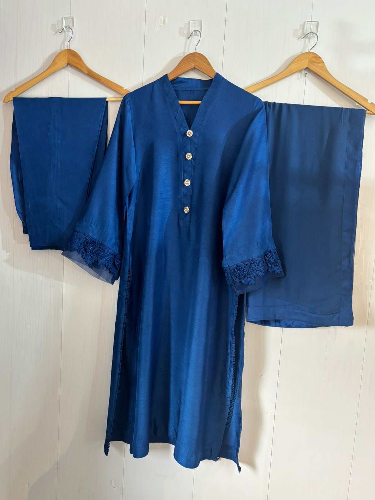 3 Piece korean Raw silk Rtw