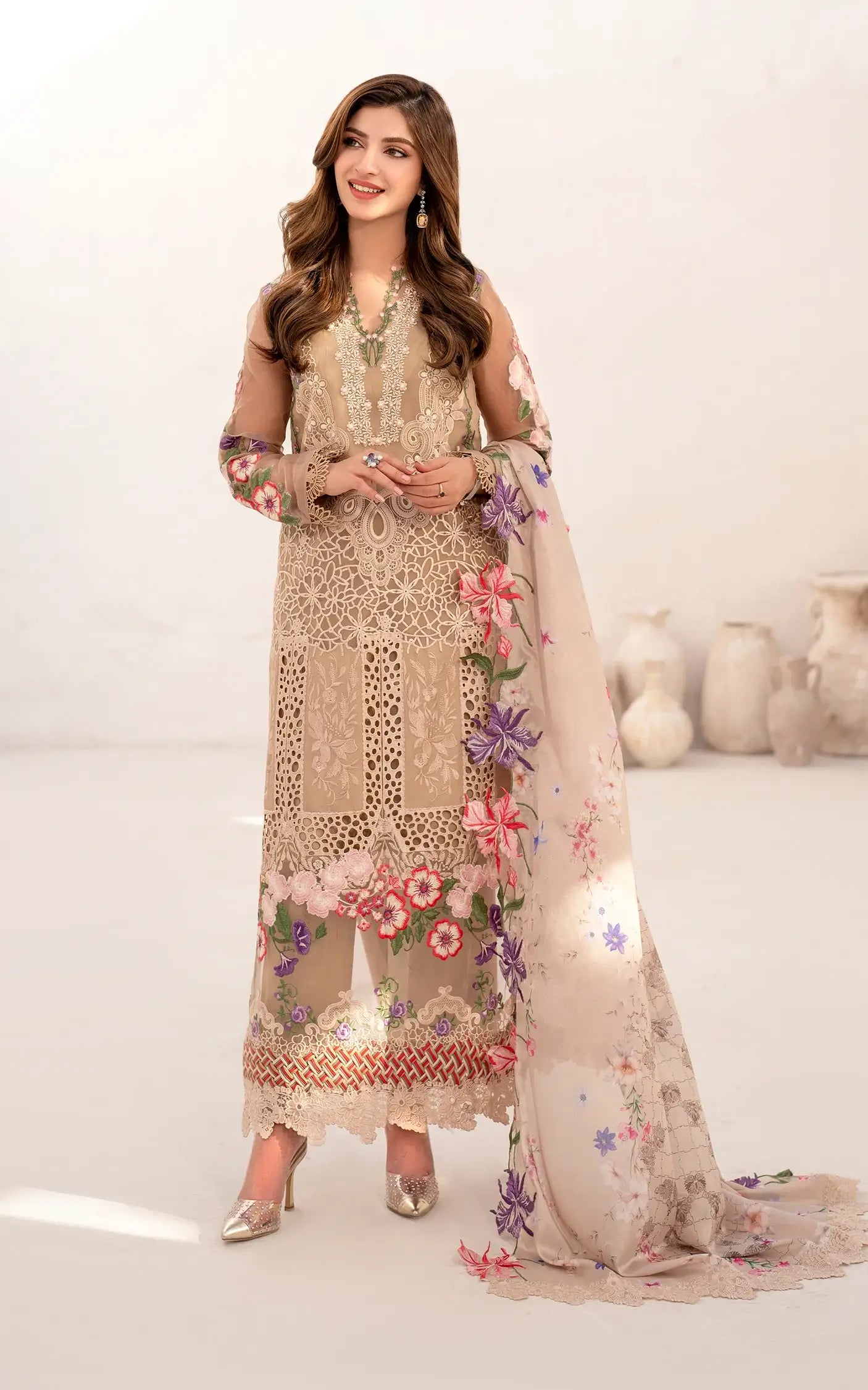 Asifa & Nabeel Azalia summer'25  Carnation (AZL25-09)