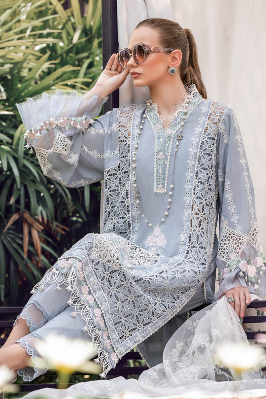 Maria B Eid lawn'23 EL-23-10-Ice Blue