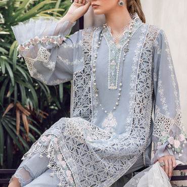 Maria B Eid lawn'23 EL-23-10-Ice Blue