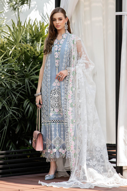 Maria B Eid lawn'23 EL-23-10-Ice Blue