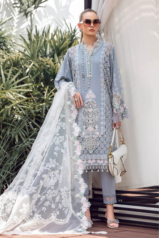 Maria B Eid lawn'23 EL-23-10-Ice Blue