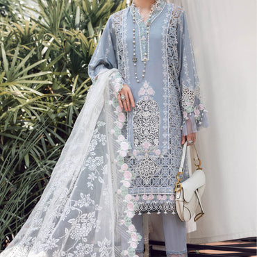 Maria B Eid lawn'23 EL-23-10-Ice Blue